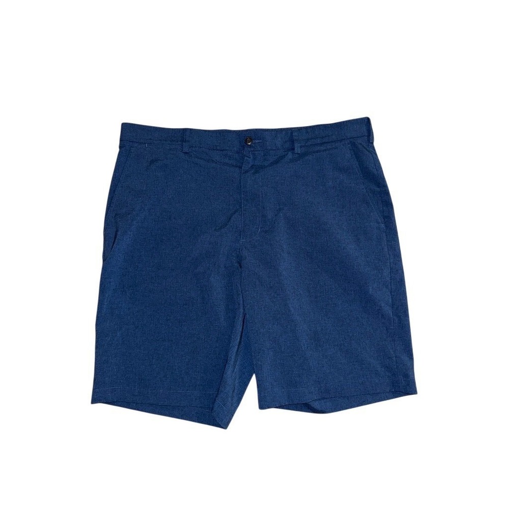 Grand Slam Golf Shorts Men's Size 38 Blue Chino Flat Front Stretch ripstop